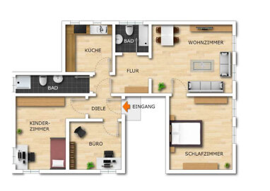 Wohnung zum Kauf Provisionsfrei 189.000 € 4 Zimmer 96 m² Erdgeschoss Stadtmitte Schwabach 91126