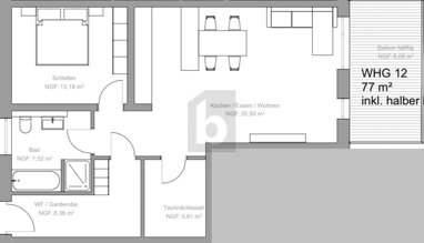 Wohnung zum Kauf 379.000 € 2 Zimmer 77 m² Spielberg Karlsbad 76307