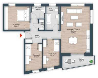 Wohnung zum Kauf Provisionsfrei 948.950 € 4 Zimmer 105 m² 1. Geschoss Großreuther Straße 165 Marienberg Nürnberg 90425