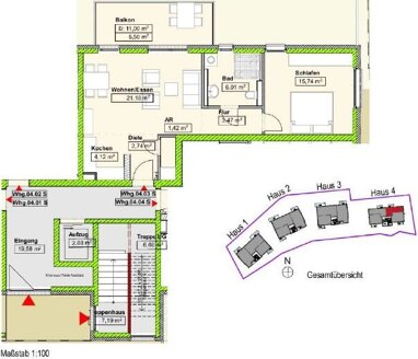 Wohnung zum Kauf Provisionsfrei 252.600 € 2 Zimmer 60 m² Erdgeschoss Kernstadt - Mitte Lahr/Schwarzwald 77933