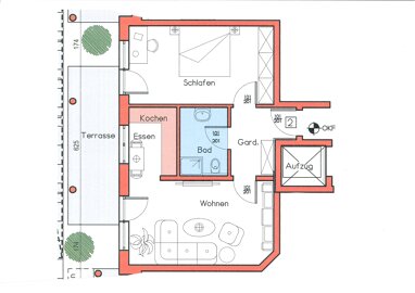 Wohnung zum Kauf Provisionsfrei 299.000 € 2 Zimmer 58,6 m² Erdgeschoss Marienbader Allee 33-35 Jügesheim Rodgau 63110