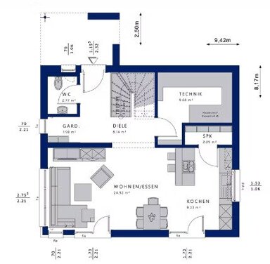 Einfamilienhaus zum Kauf 678.100 € 5 Zimmer 125 m² 305 m² Grundstück Eichenstraße 1 Weissach Weissach 71287