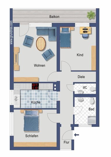 Wohnung zum Kauf Provisionsfrei 229.000 € 3 Zimmer 83 m² 7. Geschoss Montanusstraße 4 Mülheim Köln 51065