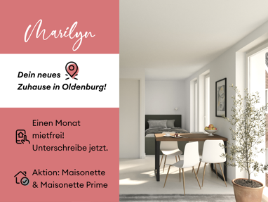 Wohnung zur Miete 660 € 1 Zimmer 25,4 m² 1. Geschoss Abraham 12 Zentrum Oldenburg (Oldenburg) 26122