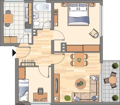 Wohnung zur Miete 634 € 3,5 Zimmer 67,6 m² EG frei ab 04.02.2025 Breslauer Straße 23 Neu-Plittersdorf Bonn 53175