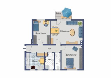Wohnung zum Kauf Provisionsfrei 250.000 € 3 Zimmer 76,1 m² 3. Geschoss Wetzlarer Straße 16 Humboldt / Gremberg Köln 51105
