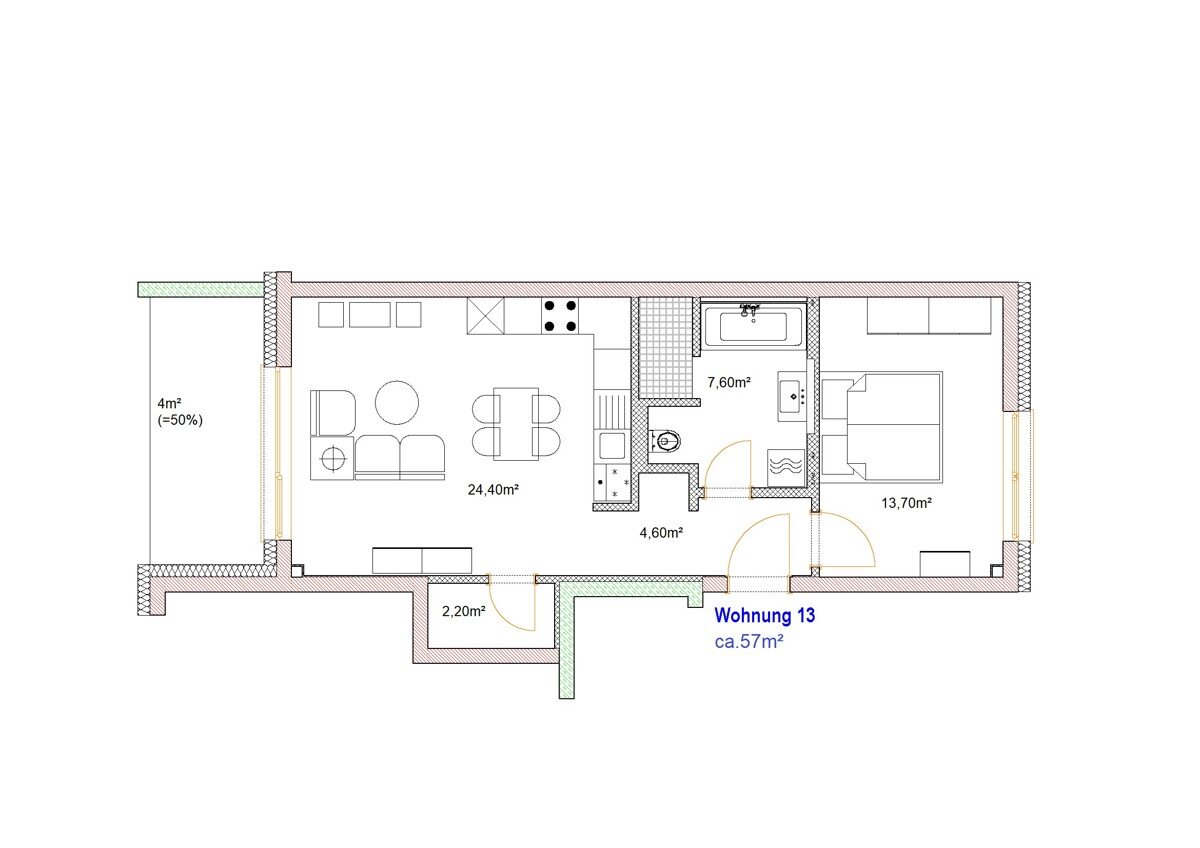 Wohnung zur Miete 750 € 2 Zimmer 57 m²<br/>Wohnfläche 3.<br/>Geschoss 01.12.2024<br/>Verfügbarkeit Naumburg Naumburg 06618