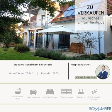 Einfamilienhaus zum Kauf 595.500 € 6 Zimmer 208 m² 710 m² Grundstück Leberskirchen Schalkham 84175