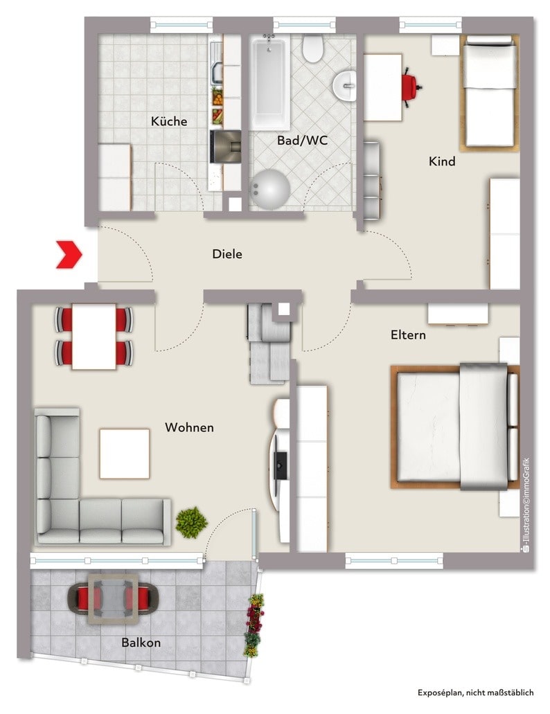 Wohnung zum Kauf 159.000 € 3 Zimmer 72 m²<br/>Wohnfläche Hennenbach Ansbach 91522
