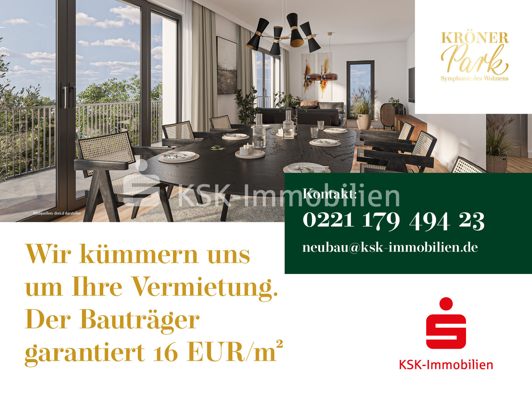 Wohnung zum Kauf 385.500 € 2 Zimmer 63,7 m²<br/>Wohnfläche 3.<br/>Geschoss Erkrath - Nord Erkrath 40699