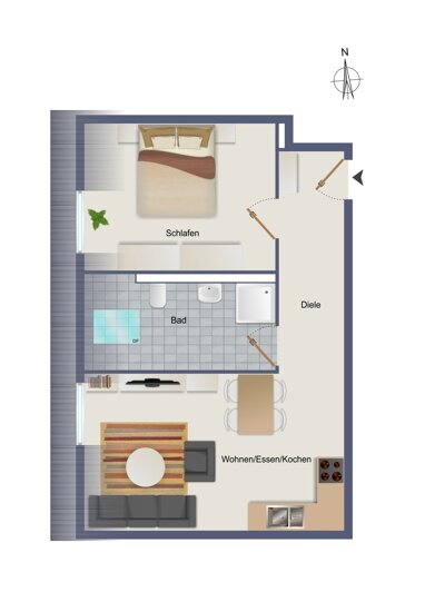 Wohnung zum Kauf 225.525 € 2 Zimmer 46,5 m² Öhringen Öhringen 74613