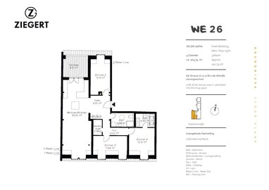 Wohnung zum Kauf Provisionsfrei 305.220 € 4 Zimmer 101,7 m² 6. Geschoss Stephanstraße 11 Moabit Berlin 10559