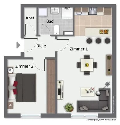 Wohnung zur Miete 590 € 2 Zimmer 57 m² Wittlich Wittlich 54516