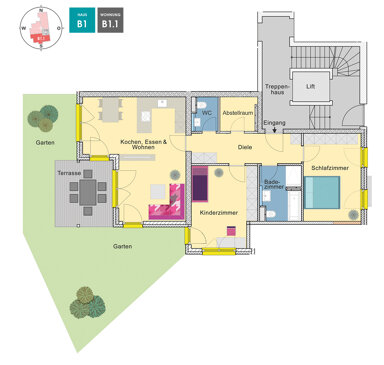 Terrassenwohnung zum Kauf provisionsfrei 698.500 € 3 Zimmer 90,7 m² EG Steinkirchen Dachau 85221