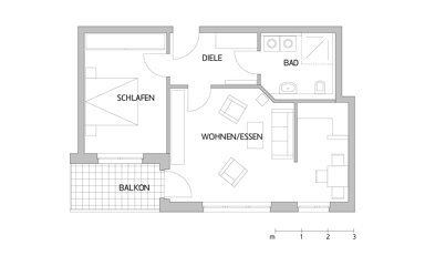 Wohnung zur Miete 680 € 2 Zimmer 52 m² Gauting Gauting 82131