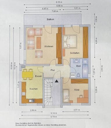 Wohnung zum Kauf 245.000 € 3 Zimmer 82,1 m² 2. Geschoss Groß-Gerau Groß-Gerau / Dornberg 64521