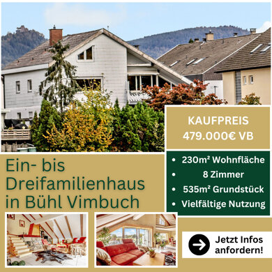 Einfamilienhaus zum Kauf provisionsfrei 479.000 € 8 Zimmer 230 m² 535 m² Grundstück Vimbuch Bühl 77815