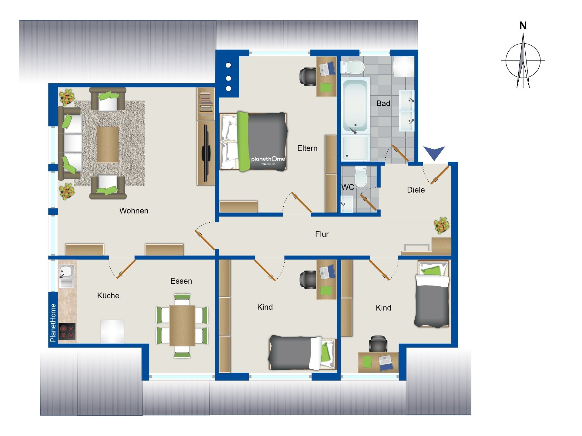 Wohnung zum Kauf 194.000 € 4 Zimmer 104,9 m²<br/>Wohnfläche 2.<br/>Geschoss Lindenhof Oberndorf am Neckar 78727