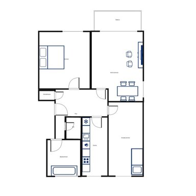 Wohnung zur Miete nur mit Wohnberechtigungsschein 612 € 3 Zimmer 74,6 m² frei ab 17.01.2025 Dieselstr. 45 Weingarten 88250