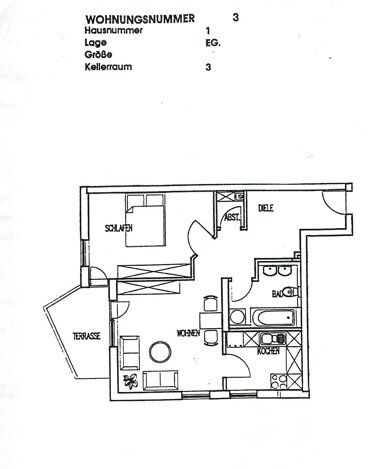 Wohnung zum Kauf Provisionsfrei 155.000 € 2 Zimmer 58,4 m² Erdgeschoss Werderstrasse Kernstadt - Mitte Lahr/Schwarzwald 77933