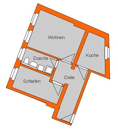 Wohnung zur Miete 279 € 2 Zimmer 50 m² 3. Geschoss Innenstadt Görlitz 02826