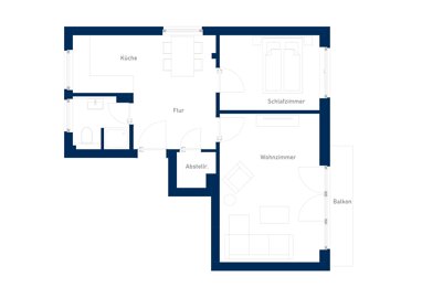 Wohnung zur Miete 650 € 1,5 Zimmer 51 m² 3. Geschoss Bad Oldesloe 23843