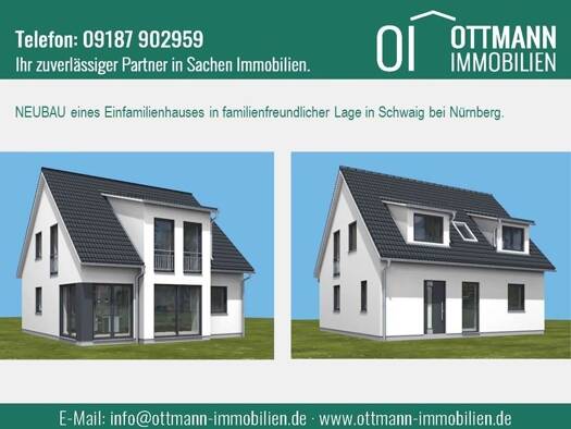 Einfamilienhaus zum Kauf - Erstbezug 850.000 € 5 Zimmer 135 m² 627 m² Grundstück Schwaig Schwaig b. Nürnberg 90571