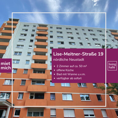 Wohnung zur Miete 350 € 2 Zimmer 50 m² 7. Geschoss Lise-Meitner-Straße 19 Nördliche Neustadt Halle (Saale) 06122