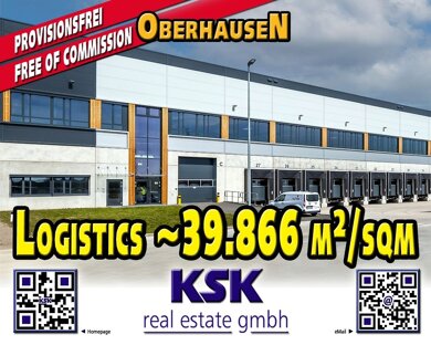 Logistikzentrum zur Miete provisionsfrei 39.866 m² Lagerfläche teilbar von 9.796 m² bis 39.866 m² Sterkrade-Nord Oberhausen 46147