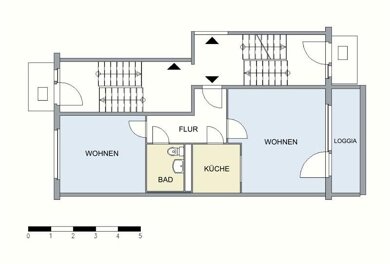 Wohnung zur Miete 247 € 2 Zimmer 49,1 m² 1. Geschoss Max-Adrion-Straße 10 Datzeberg Neubrandenburg 17034