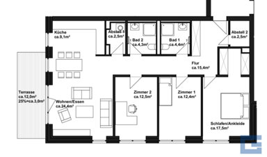 Wohnung zum Kauf provisionsfrei 766.085 € 4 Zimmer 108 m² EG Altheikendorf Heikendorf 24226