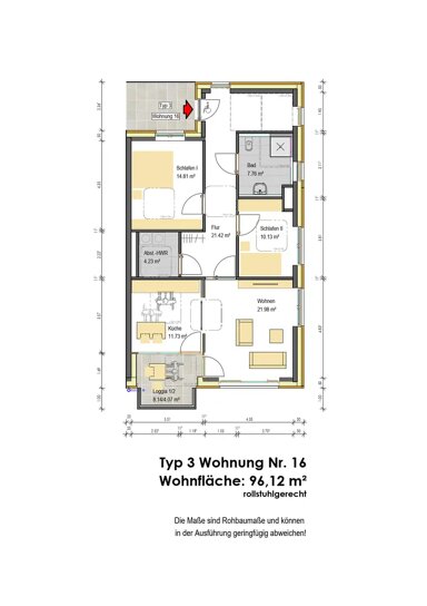 Wohnung zur Miete 700 € 3 Zimmer 96 m² frei ab sofort Gildkamp 4 Wahlbezirk 204 Nordhorn 48529