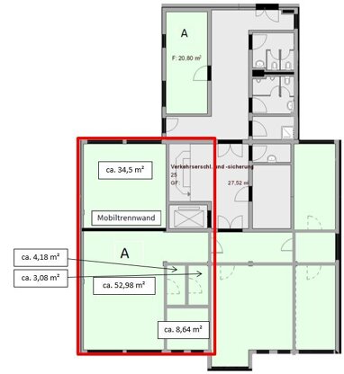Bürofläche zur Miete Provisionsfrei 930 € 3 Zimmer 103,4 m² Bürofläche Am Weichselgarten 6 Tennenlohe Erlangen 91058