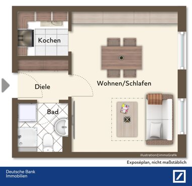 Apartment zum Kauf 89.000 € 1 Zimmer 32 m² Deggendorf Deggendorf 94469
