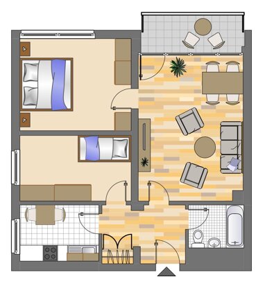 Wohnung zur Miete 369 € 3 Zimmer 67 m² 1. Geschoss Amselstraße 38 Langenberg-Hopscheid Velbert 42555