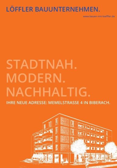 Wohnung zum Kauf provisionsfrei 396.000 € 3,5 Zimmer 70,2 m² Kernstadt Biberach an der Riß 88400