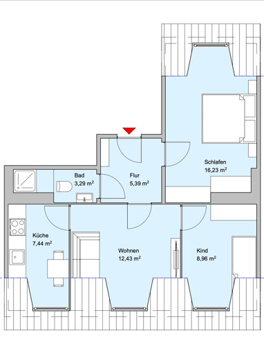 Wohnung zum Kauf 189.000 € 3 Zimmer 53,7 m² Friedrichstadt Düsseldorf 40215