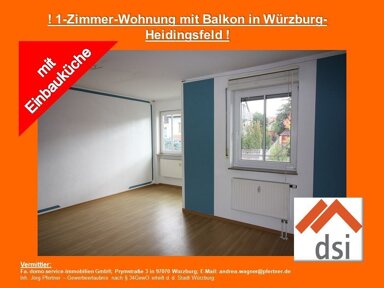 Wohnung zur Miete 350 € 1 Zimmer 36 m² 1. Geschoss frei ab sofort Sandgrubenweg 2 Heidingsfeld Würzburg 97084