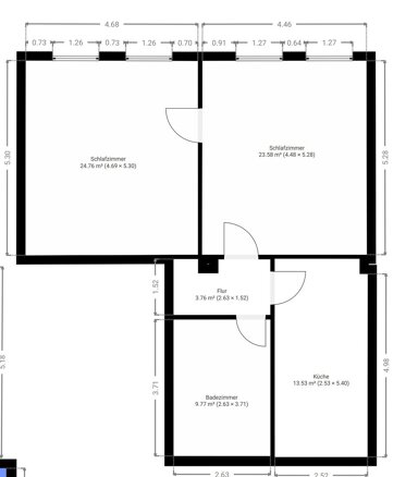 Wohnung zur Miete 700 € 2 Zimmer 76 m² EG Batteriewall 8 Oberstadt / Braunschweiger Straße Helmstedt 38350