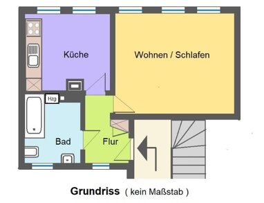 Wohnung zur Miete 300 € 1 Zimmer 42,6 m² 1. Geschoss Breite Str. 36 Aschersleben Aschersleben 06449