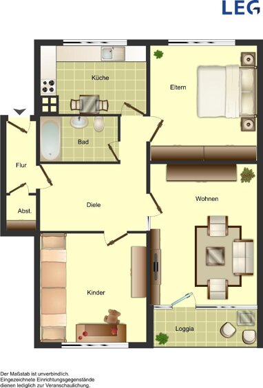 Wohnung zur Miete 599 € 3 Zimmer 82 m² 3. Geschoss frei ab 14.08.2024 Eggersten Ring 6 Kreuztal Kreuztal 57223