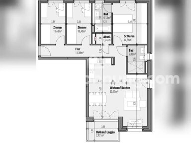 Wohnung zur Miete 1.306 € 4 Zimmer 94 m² 3. Geschoss Rumphorst Münster 48147