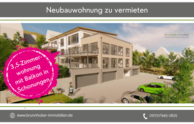 Apartment zur Miete 995 € 3,5 Zimmer 90 m² 1. Geschoss Schonungen Schonungen 97453