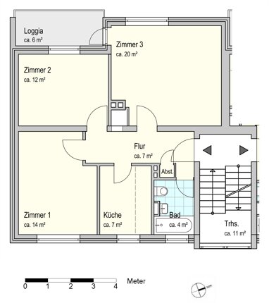 Wohnung zur Miete 541 € 3 Zimmer 66 m² 2. Geschoss Hilde-Domin-Straße 36 Babenend Oldenburg 26127