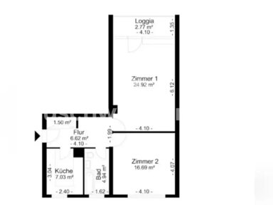 Wohnung zur Miete 655 € 2 Zimmer 64 m² 4. Geschoss Gropiusstadt Berlin 12353