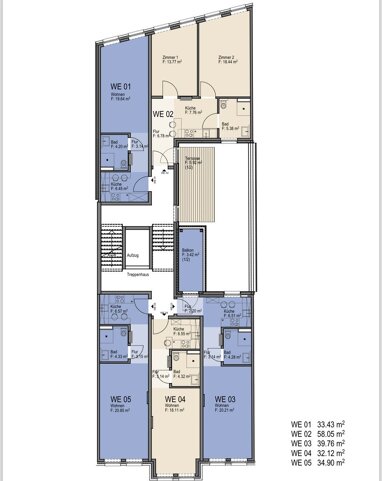 Wohnung zur Miete 1.200 € 1 Zimmer 40 m² 1. Geschoss Lavesstraße 76 Mitte Hannover 30159