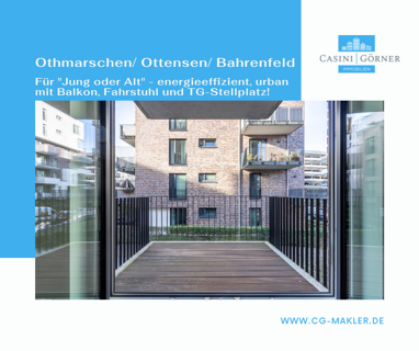 Wohnung zum Kauf Provisionsfrei 459.000 € 2 Zimmer 58 m² 1. Geschoss Othmarschen Hamburg 22763