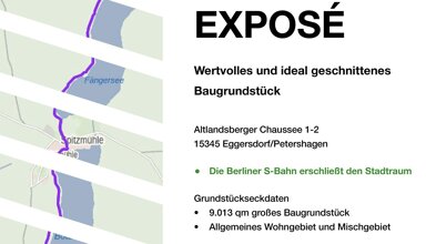 Grundstück zum Kauf provisionsfrei 9.000 m² Grundstück Altlandsberger Chaussee 1-2 Nord Petershagen 15345