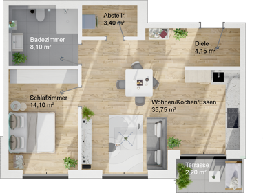 Wohnung zum Kauf Provisionsfrei 306.900 € 2 Zimmer 67,7 m² Erdgeschoss Reimelstraße 3 Ravolzhausen Neuberg 63543