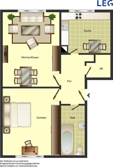 Wohnung zur Miete 354 € 2,5 Zimmer 48,1 m² 1. Geschoss Kurt-Schumacher 5 Statistischer Bezirk 51 Hamm 59077